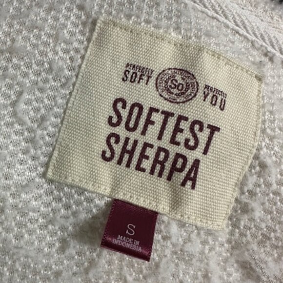 White / Black Softest Sherpa Hoodie Jacket    8319 - Picture 9 of 9